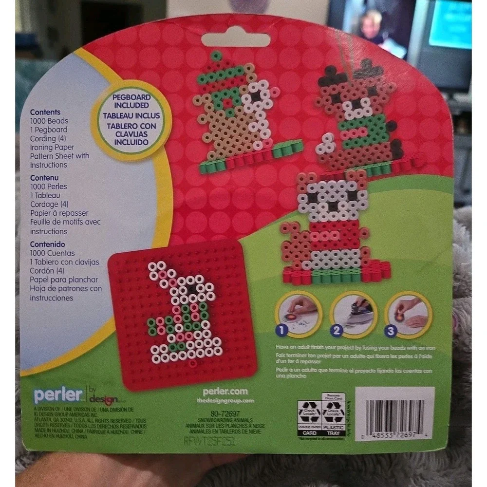 Perler Snowboarding Animals Fused Bead Kit 1007pc Craft Set 80-72697 Ages 6+ New